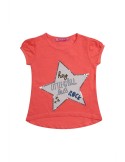 T-shirt with a star, orange NDZ8109 - Online store - Boutique